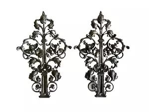 aNTIQUE SALVAGE FURNITURE ESCUTCHEON METAL FLORAL CLASSICAL ART NOUVEAU neocurio - Picture 1 of 11