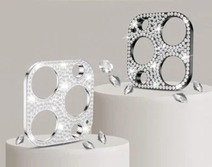 Luxury 3D Crystal Glitter iPhone 13 Pro Max Fashion Bling Diamond Camera Lens - Picture 1 of 6