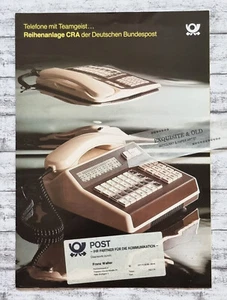 1984 Reihenanlage CRA Deutsche Bundespost Telefon Büro Werbung Reklame Vintage - Picture 1 of 4