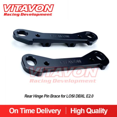 Vitavon LOSI DBXL E2.0 Gas CNC Alu 7075 Rear Hinge Pin Brace LOS254030 Black - Image 1 of 4