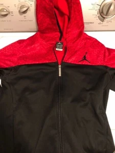 Air Jordan therma-fit full zip hoodie red/black youth large - Picture 1 of 3