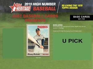 2019 TOPPS HERITAGE HIGH NUMBER BASE SET SINGLES U PICK COMPLETE YOUR SET - Picture 1 of 1