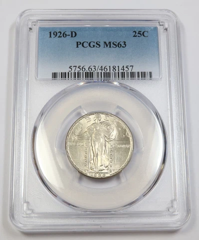 1926 D PCGS MS63 | Standing Liberty Quarter - 25c US Coin #42220B Cover