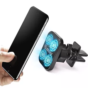 Car Mount Air Vent Magnetic Phone Holder 360 Rotation For iPhone Galaxy GPS - Picture 1 of 8