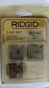 1-1/4" NPT RIDGID 37885 Pipe Threading Dies "Opened Package With Die #2 Missing" - Picture 1 of 3