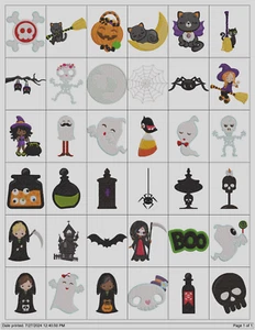 COLECCIÓN HALLOWEEN DISEÑOS MÁQUINA BORDAR COLECCIÓN PES USB - Imagen 1 de 24