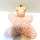Mudpie Baby Plush Teether Rubber Head Unicorn Stuffed Toy Lovey 7.5"