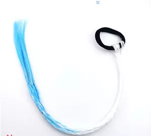 White de blue Twist Braid Hair Rub Dirty Ponytail Elastic Haarband - Bild 1 von 25