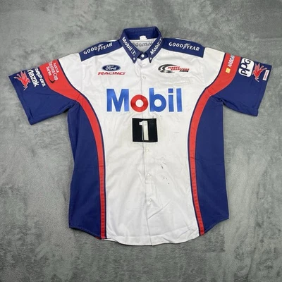 Nascar Pit Crew Shirt Large Race Used Jeremy Mayfield Mobil Team Issue Penske - Image 1 of 4