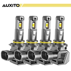 4X 9005+9006 LED Combo Headlight Bulbs Kit Hi&Low Beam Super Bright 6500K White - Picture 1 of 15