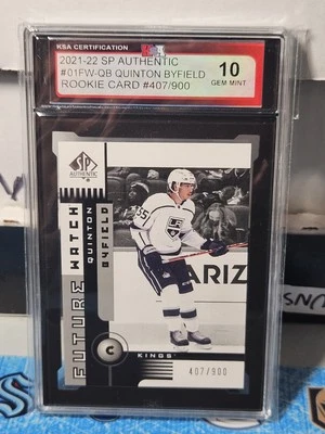 21-22 SP Authentic Quinton Byfield Future Watch #/900 🚨🚨🚨  KSA 10 Pristine  - Image 1 of 2