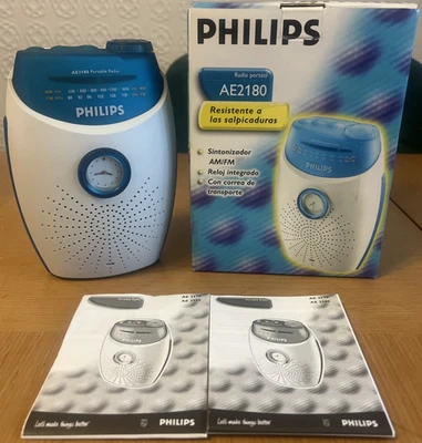 Philips AE2180 Portable AM/FM Pocket Radio Battery Powered In Box Working Manual - Image 1 of 4