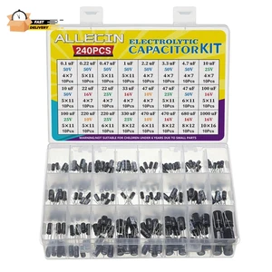 24 Werte Elektrolytkondensator Sortiment Set von 0,1Uf bis 1000Uf 10V 16V 25 - Bild 1 von 12