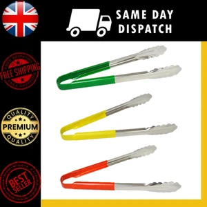 Utility Tongs 30cm/12in Stainless Steel Kitchen Catering Cooking Serving Tool - Picture 1 of 5