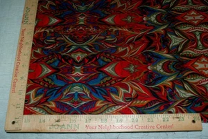 Graphic Rusts Greens Benartex 18"x 44" Cotton Fabric Quilting Fast Shipping - Picture 1 of 3