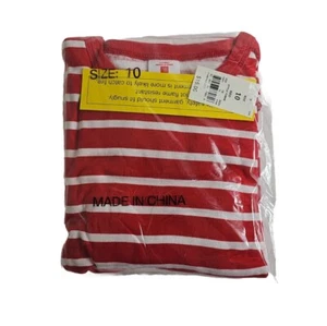 Target Kids Red and White Stripped Sleepwear Set Pants Long Sleeve - Picture 1 of 3