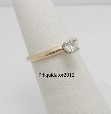 .36CT Natural Round Diamond Solitaire Engagement Wedding Ring 14K Yellow Gold - Image 1 of 4