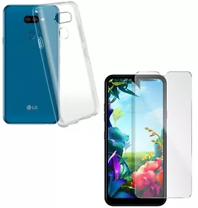 For Per LG K40s / K 40 s TEMPERED GLASS SCREEN PROTECTOR + CLEAR TPU CASE COVER - Picture 1 of 12