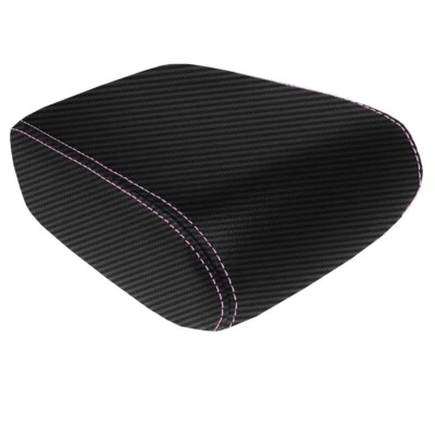 Reposabrazos de consola PVC cubierta de fibra de carbono para Isuzu Rodeo 98-01 puntada rosa Foto 1 de 4