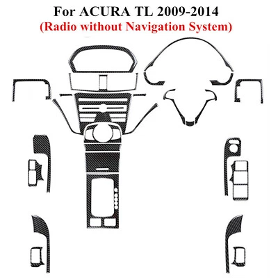27PCS Real Carbon Fiber Full Kits Interior Cover Trim Set For Acura TL 2009-2014 - Image 1 of 4