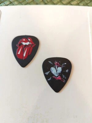 Juego de dos (2) selecciones de guitarra promocionales Rolling Stones “Hackney Diamonds” raro envío de $1 Foto 1 de 3