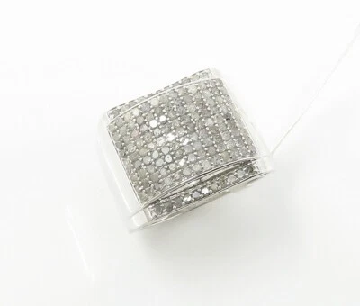 NYJEWEL Nuevo Anillo Grande Plata de Ley 925 1.4ct 139 Diamantes Sello Etiqueta $309 Foto 1 de 4