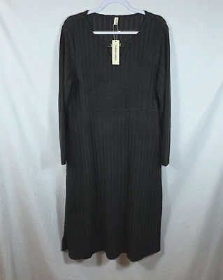 Vestido Suéter Agnes Orinda Manga Larga Marrón Tejido Para Mujer Talla 1X NUEVO Foto 1 de 4