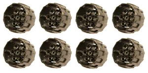 LEGO TECHNIC HARD PLASTIC WHEELS (set of 8) with axles f/ CITY conversion - Picture 1 of 4