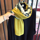 Women's Fashion Long Shawl Flower Print Kerchief Stole Thin Large Scarf 180*90Cm