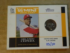 ORLANDO CEPEDA 2015 TOPPS HERITAGE '66 MINT DIME Card #3/10 St. Louis Cardinals