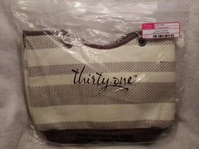 Thirty-One Canvas Crew Mini - Taupe Paja Raya Nuevo en Bolsa 133A Foto 1 de 4
