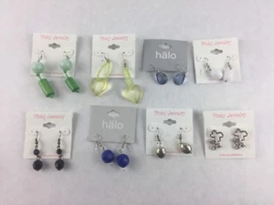 Costume Fashion Earring Lot 8 Dangle Hoop Stud Drop Post Bead Jewelry Wood - Picture 1 of 3