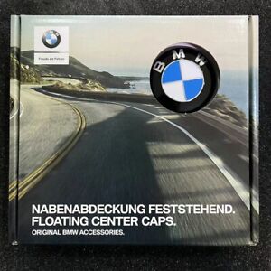 NEW BMW GENUINE FLOATING WHEEL CENTER COVER HUB CAPS 56MM SET 36122455268