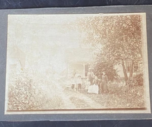 Homestead Farm House Antique Cabinet Photo Mid to late 1800s Children Family - Picture 1 of 7