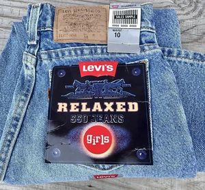 LEVI'S 1997 Vintage Girls 550 Orange Tab Jeans Stonewash Size 10 NWT NOS NIP - Picture 1 of 23