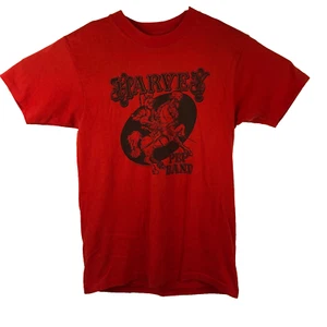 Vintage 80s Harvey Raiders Pep Band T-Shirt Red Knight Paw Production 1983 Small - Picture 1 of 6