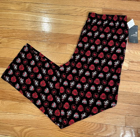 New Ohio State OSU Buckeyes Leaf Brutus Black Pajama Pants Mens Size M L XL XXL Cover