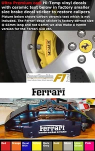Bremssattel Aufkleber Sticker passend Ferrari 355 Lieferung mit Keramik Untersatz - Bild 1 von 1