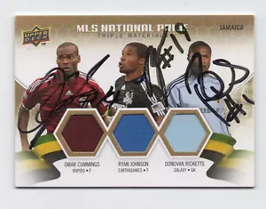 2011 SP Game Used National Pride Jamaica Cummimngs Johnson Ricketts Auto 18/50! - Picture 1 of 2