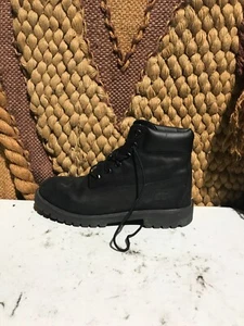 Timberland Boots Mens 7 Lace Up Ankle Combat A58122 Black Leather - Picture 1 of 8