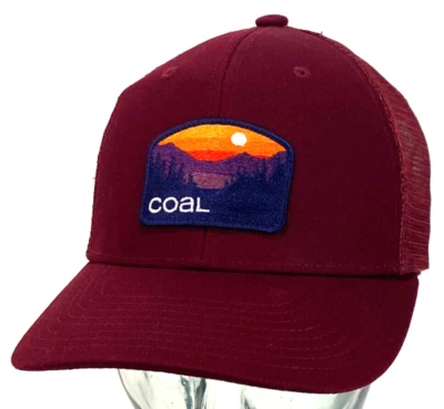 Sombrero de carbón-marrón-malla-snapback-puesta de sol, amanecer, parche de montaña-gorra de béisbol Foto 1 de 4