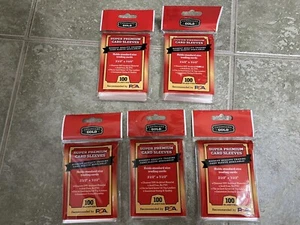Lot of 5 Brand New Cardboard Gold Super Premium Card Penny Sleeves (100 Sleeves) - Bild 1 von 1