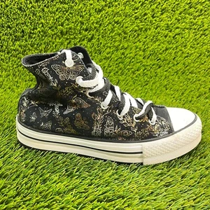 Converse CTAS Lift Butterfly Boys Size 5.5Y Black White Athletic Shoes Sneakers - Picture 1 of 10
