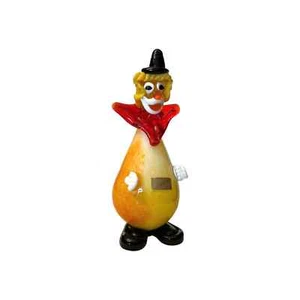 VTG 1960 MURANO Italian Art Blown Glass 10" CLOWN FIGURINE Fratelli Pitau Italy - Picture 1 of 8