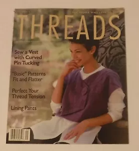 Threads Magazine August/September 1998 Sew a Vest with Curved Pin Tucking - Picture 1 of 1