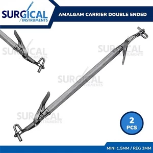 2 Pcs Dental Amalgam Carriers Surgical Medical Instruments German Grade - Picture 1 of 3