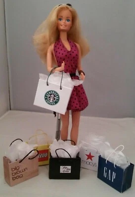 Store Miniature Gift/Shopping Bag 4 Barbie DollHouse Silkstone Fashion Royalty - Image 1 of 3
