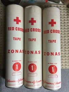 "Cinta médica vintage de la Cruz Roja Johnson & Johnson de 1"" tubo médico sin abrir" - Imagen 1 de 7