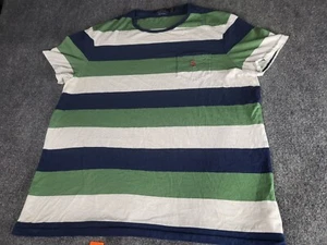 Polo Ralph Lauren Striped Tshirt Men Sz XL Rare Chief Keef Y2K Style Basic - Picture 1 of 9