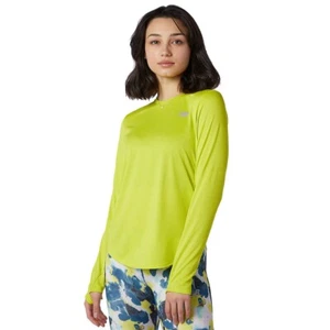 New Balance Accelerate Running Top Womens Extra Small Yellow Breathable Training - Picture 1 of 9